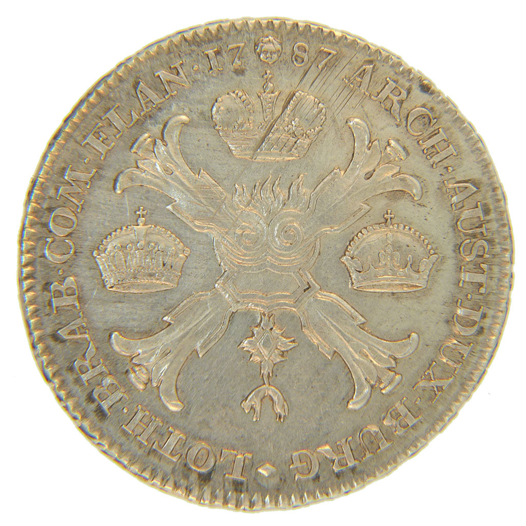 Belgium, Crown, 1787, Brussels, AU(50-53), Silver, 29.40