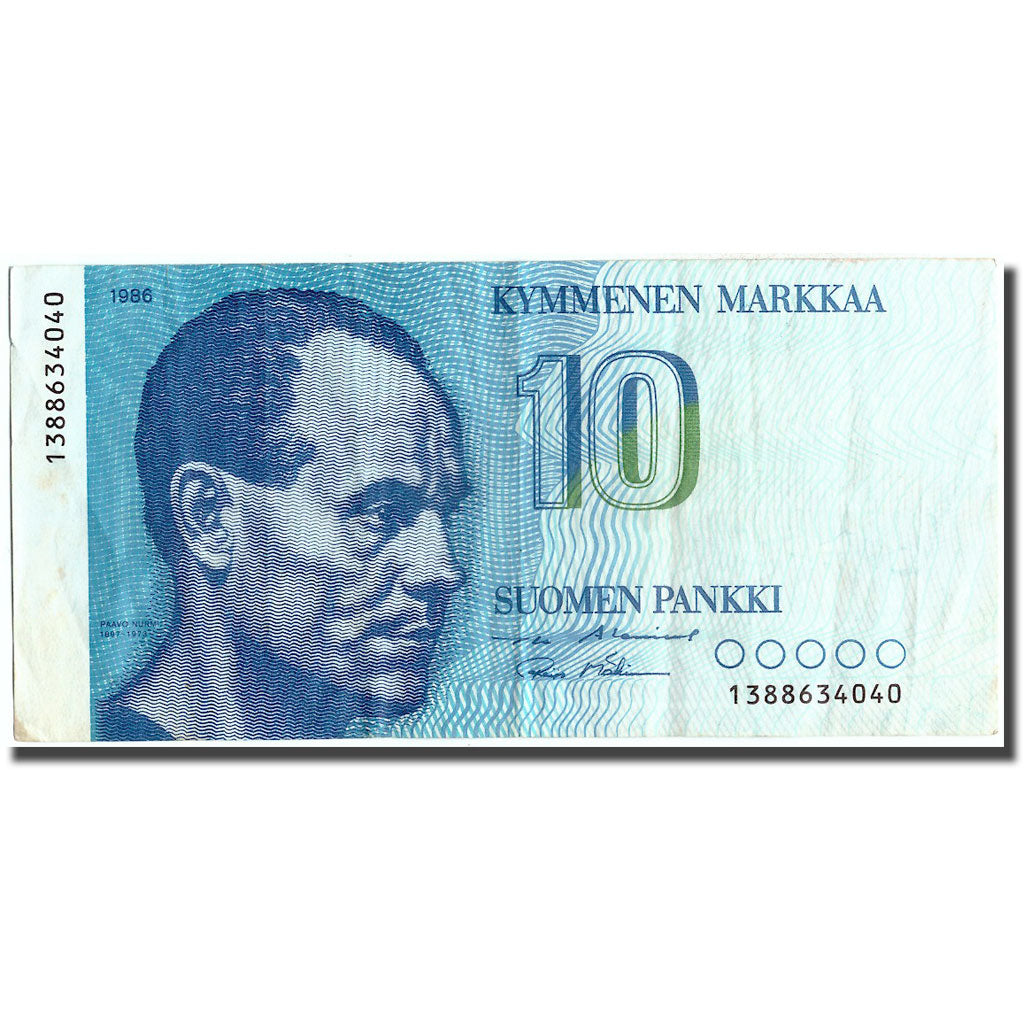 Banknote, Finland, 10 Markkaa, 1986, 1986, KM:113a, VF(20-25)