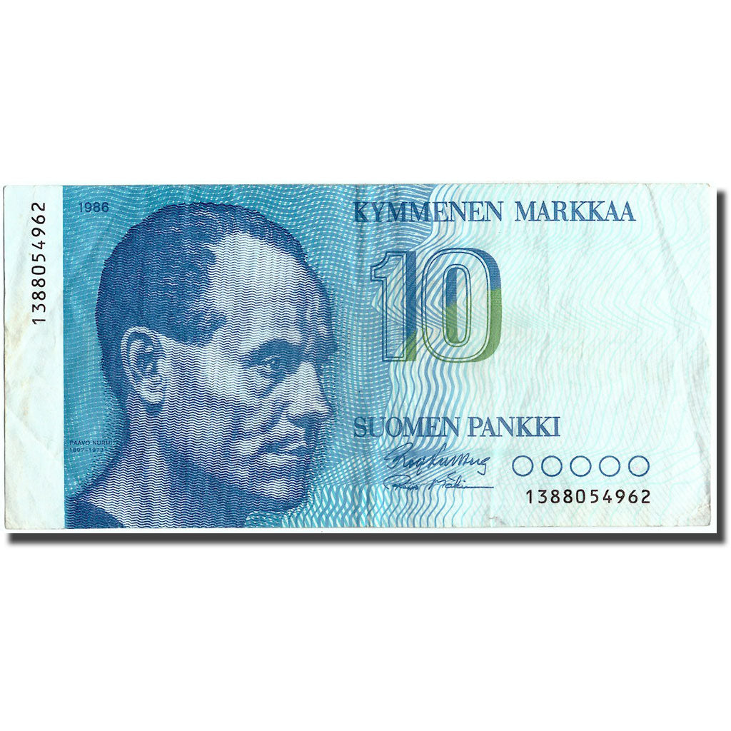 Banknote, Finland, 10 Markkaa, 1986, 1986, KM:113a, VF(20-25)