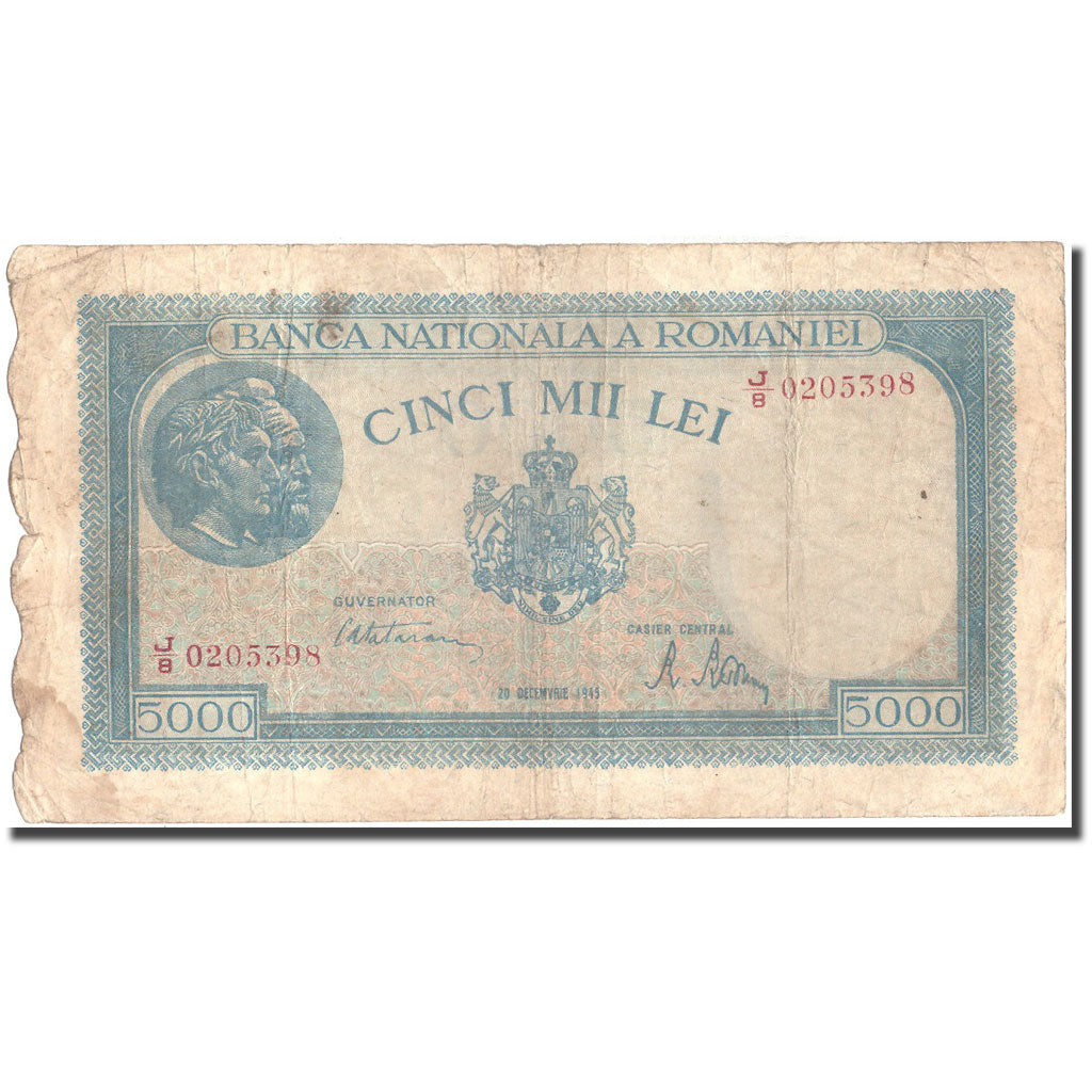 Banknote, Romania, 5000 Lei, 1945, 1945-12-20, KM:56a, VF(30-35)