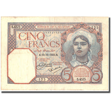 Banknote, Algeria, 5 Francs, 1933, 1933-10-13, KM:77a, AU(50-53)