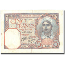 Banknote, Algeria, 5 Francs, 1929, 1929-07-03, KM:77a, EF(40-45)