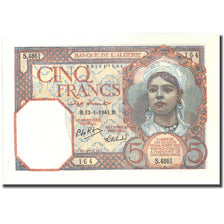 Banknote, Algeria, 5 Francs, 1941, 1941-01-13, KM:77a, UNC(64)