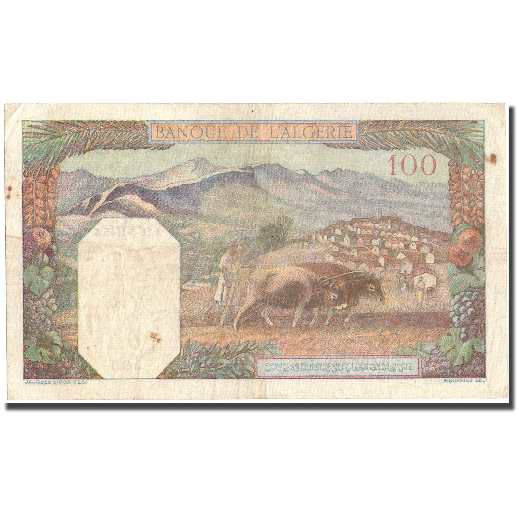 Geldschein, Algeria, 100 Francs, 1945, 1945-06-20, KM:85, SS