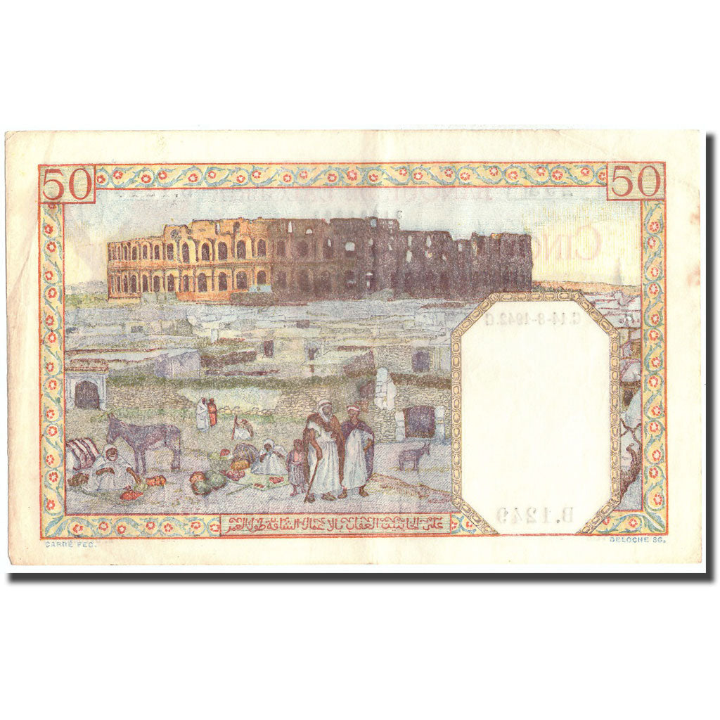 Banknote, Algeria, 50 Francs, 1942, 1942-08-14, KM:87, EF(40-45)