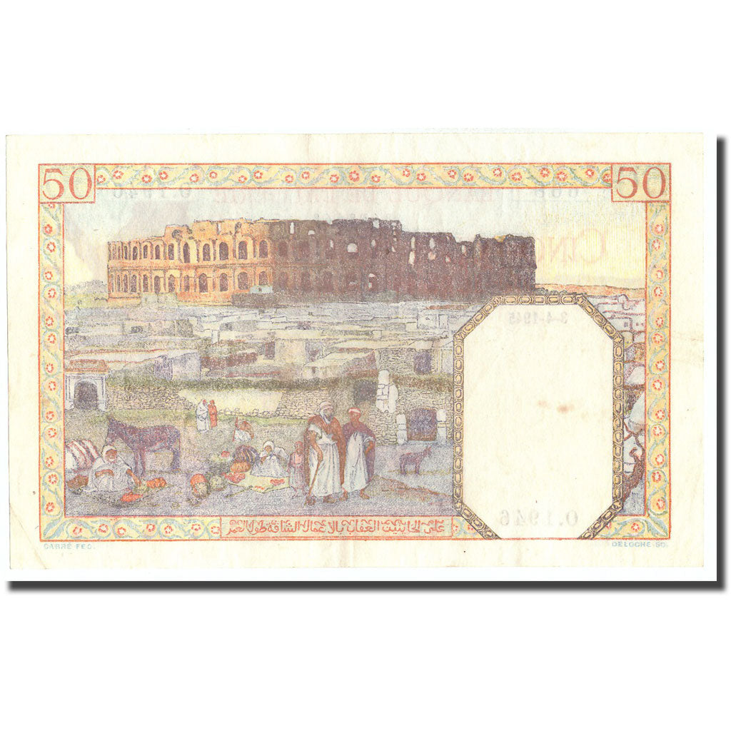 Biljet, Algerije, 50 Francs, 1945, 1945-04-03, KM:87, TTB+