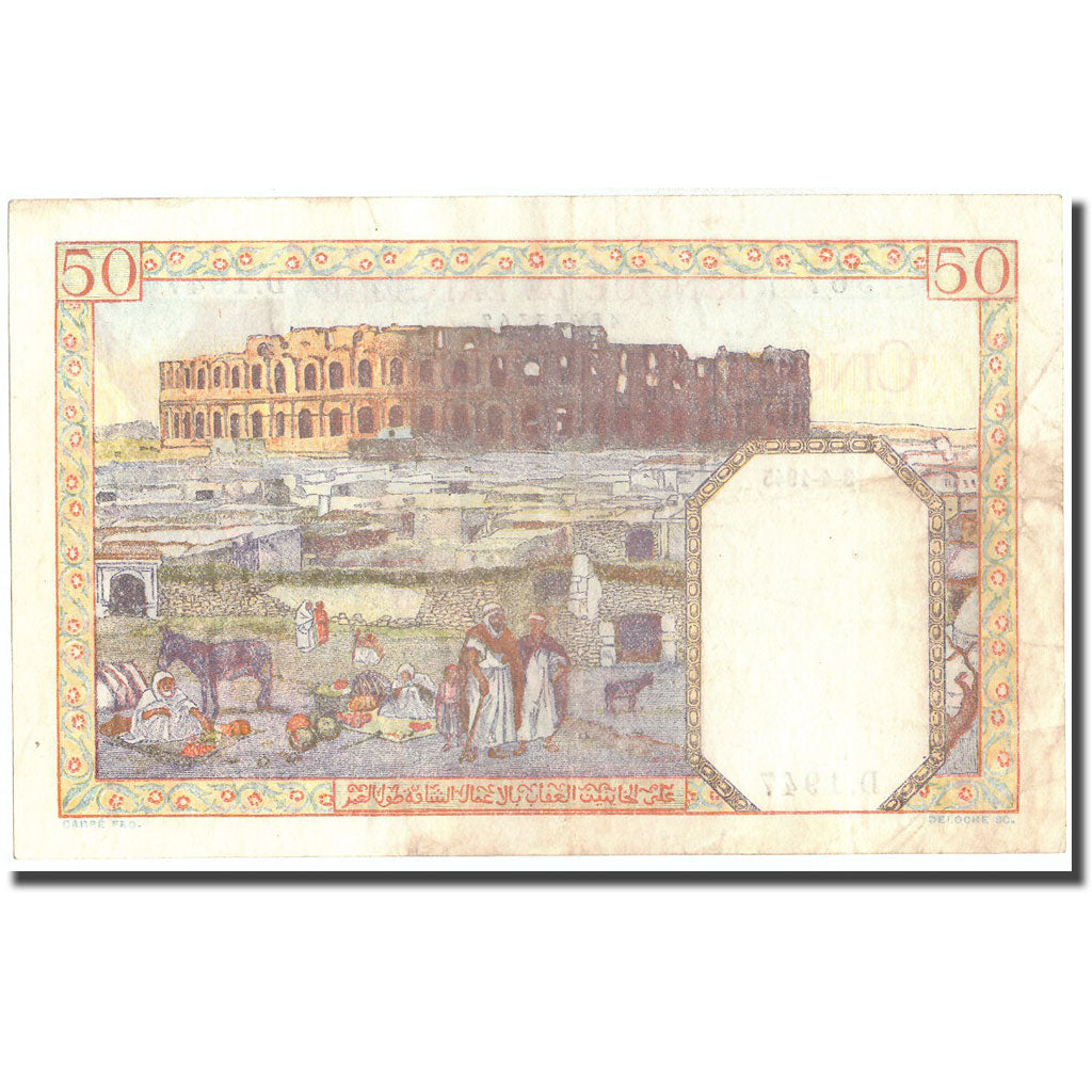 Banknote, Algeria, 50 Francs, 1945, 1945-04-03, KM:87, AU(50-53)