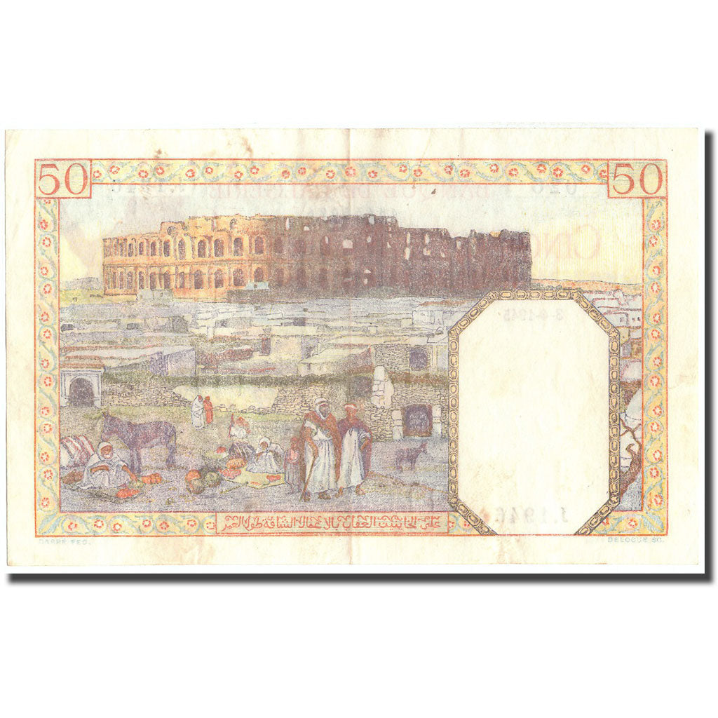 Banknote, Algeria, 50 Francs, 1945, 1945-04-03, KM:87, AU(50-53)