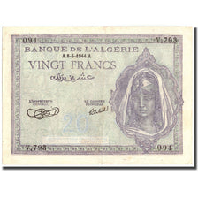 Banknote, Algeria, 20 Francs, 1944, 1944-05-08, KM:92a, EF(40-45)