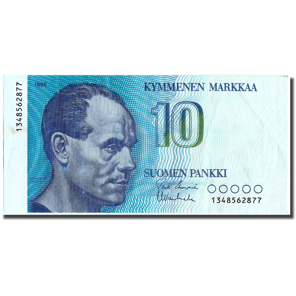 Billet, Finlande, 10 Markkaa, 1986, 1986, KM:113a, TB+