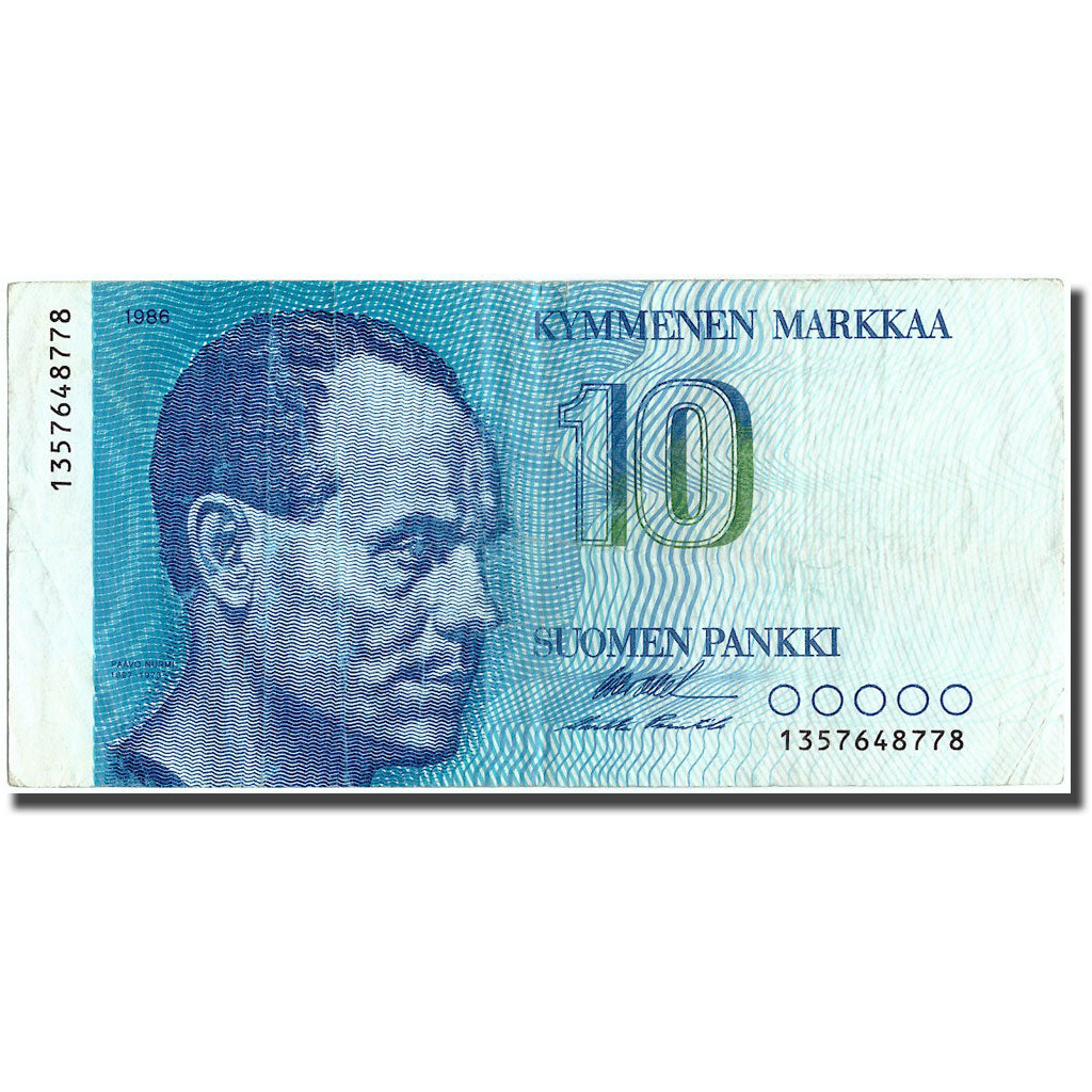 Banknote, Finland, 10 Markkaa, 1986, 1986, KM:113a, VF(30-35)