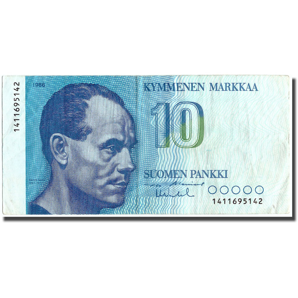 Banknote, Finland, 10 Markkaa, 1986, 1986, KM:113a, VF(30-35)