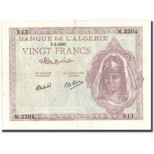 Banknote, Algeria, 20 Francs, 1945, 1945-05-07, KM:92b, EF(40-45)