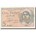 Banknot, Algieria, 5 Francs, 1944, 1944-02-08, KM:94a, UNC(60-62)