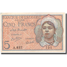 Banknote, Algeria, 5 Francs, 1944, 1944-10-02, KM:94a, AU(55-58)
