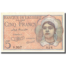 Banknote, Algeria, 5 Francs, 1944, 1944-02-08, KM:94a, AU(50-53)