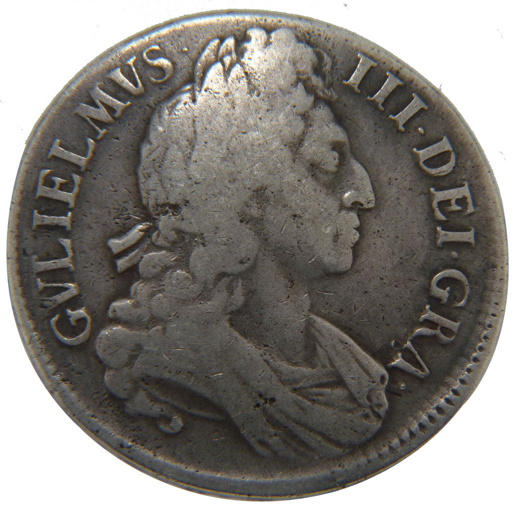 Great Britain, Crown, 1696, KM #486, VF(20-25), Silver, 29.40