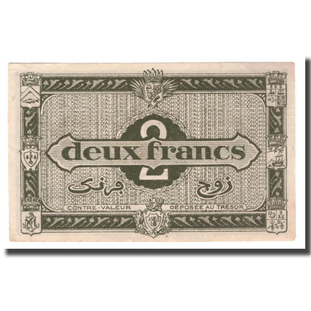 Banknote, Algeria, 2 Francs, 1944, 1944-01-31, KM:99b, AU(55-58)