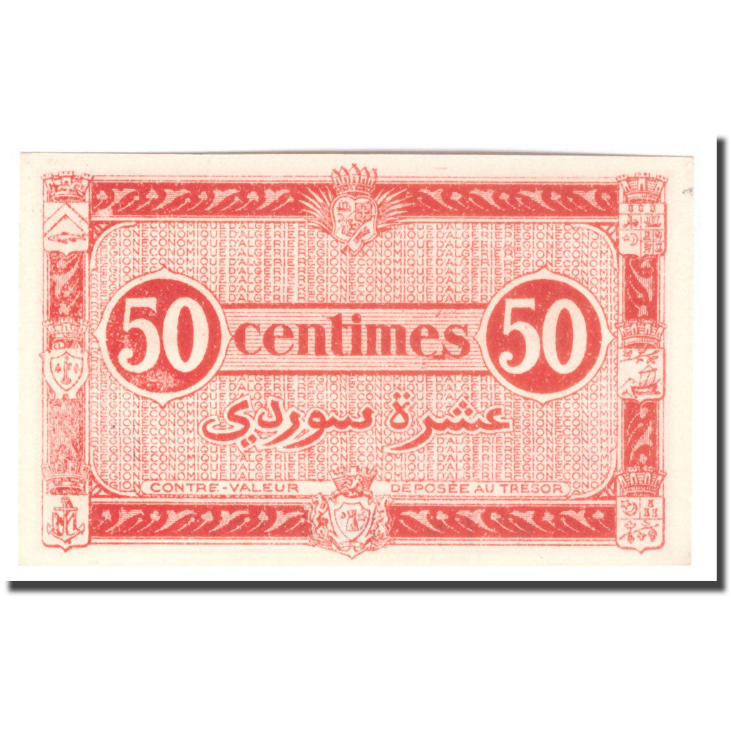 Banknote, Algeria, 50 Centimes, 1944, 1944-01-31, KM:100, AU(55-58)