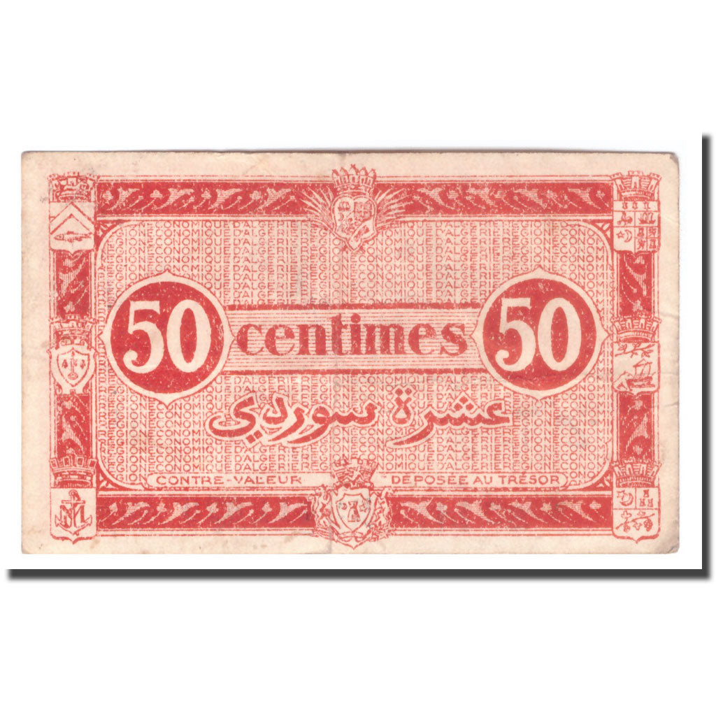 Banknote, Algeria, 50 Centimes, 1944, 1944-01-31, KM:100, VF(30-35)