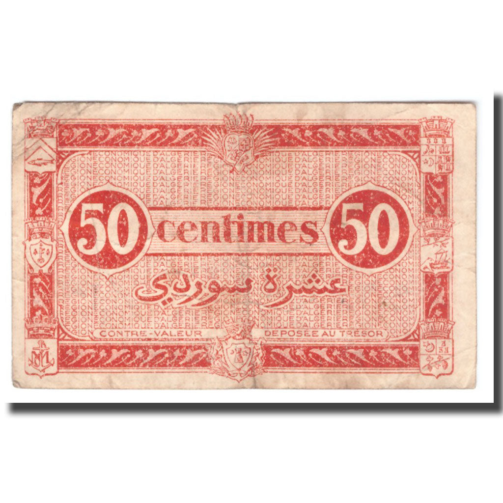 Banknote, Algeria, 50 Centimes, 1944, 1944-01-31, KM:100, VF(20-25)