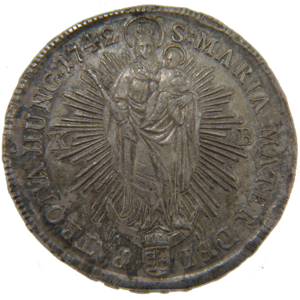 Hungary, Thaler, 1742, KM #328.3, EF(40-45), Silver, 28.70