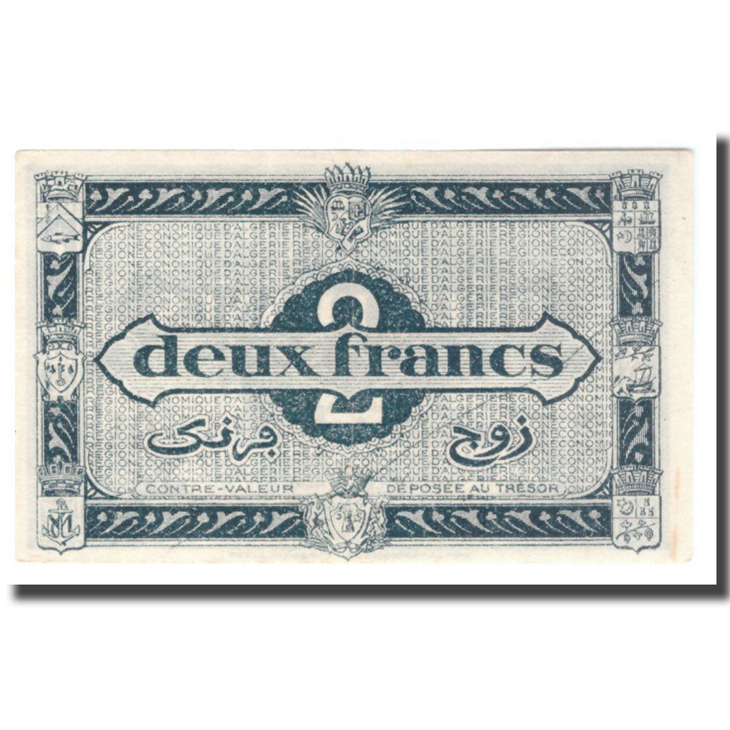 Banknote, Algeria, 2 Francs, 1944, 1944-01-31, KM:102, AU(55-58)