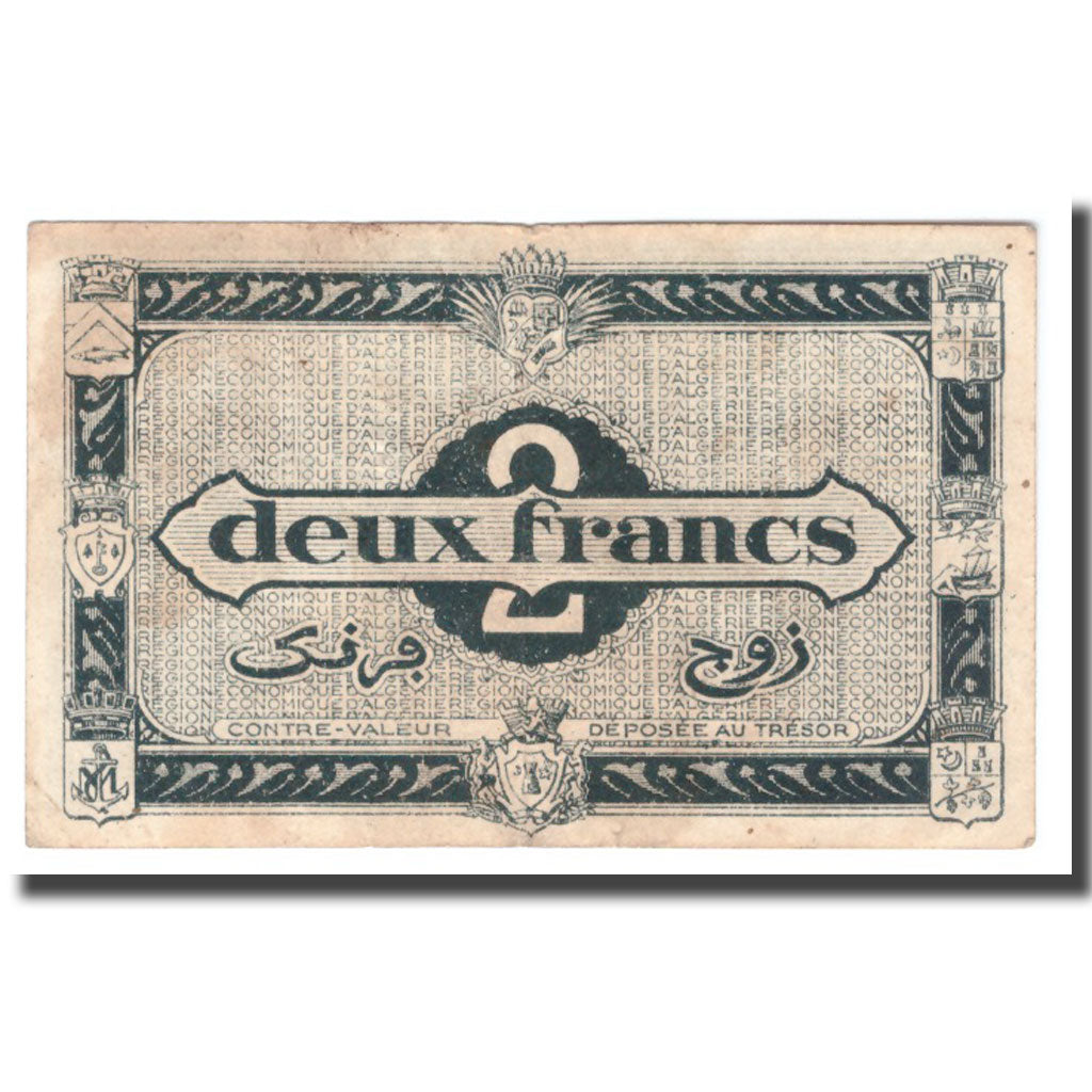 Banknote, Algeria, 2 Francs, 1944, 1944-01-31, KM:102, F(12-15)