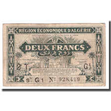 Billet, Algeria, 2 Francs, 1944, 1944-01-31, KM:102, B+