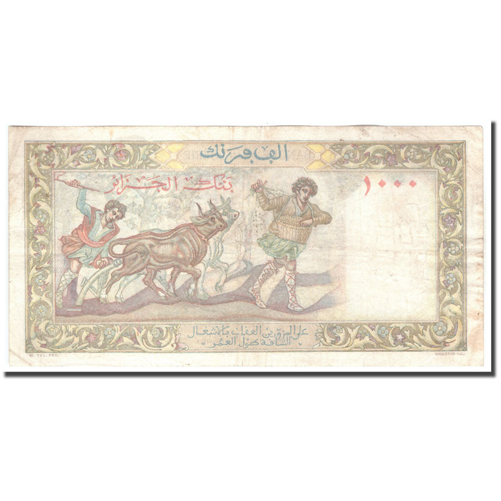 Biljet, Algerije, 1000 Francs, 1947, 1947-03-20, KM:104, TB+