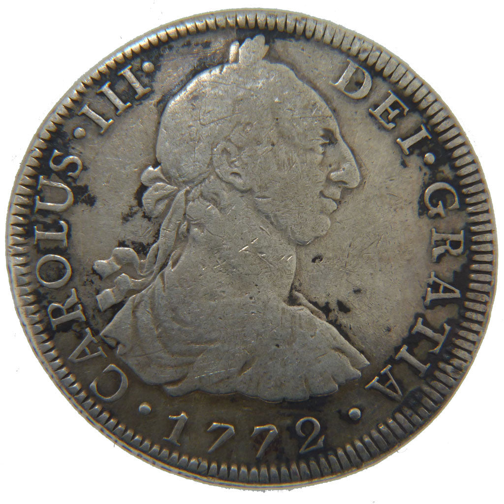 Moneda, México, Charles III, 8 Reales, 1772, Mexico City, BC+, Plata, KM:106.1