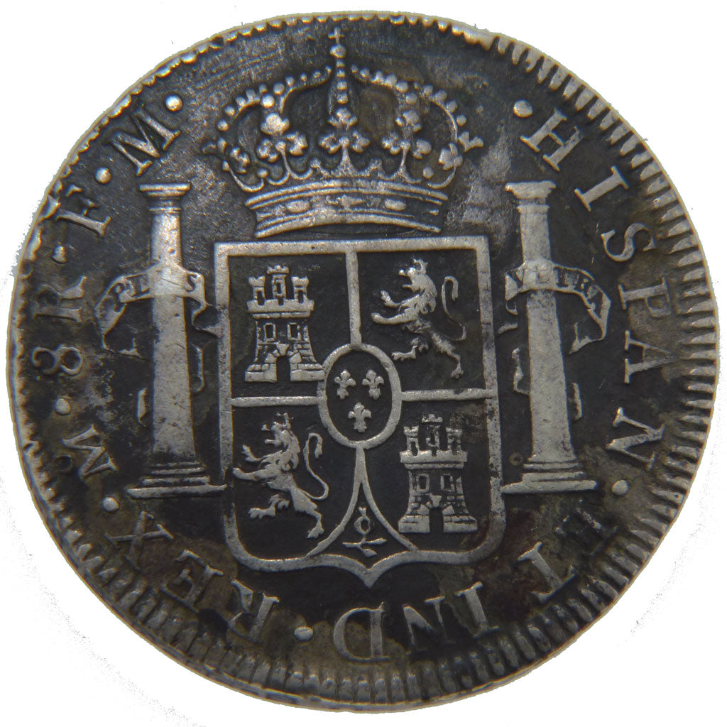 Mexico, 8 Réales, 1785, Mexico, KM #106.2, EF(40-45), Silver, 26.30