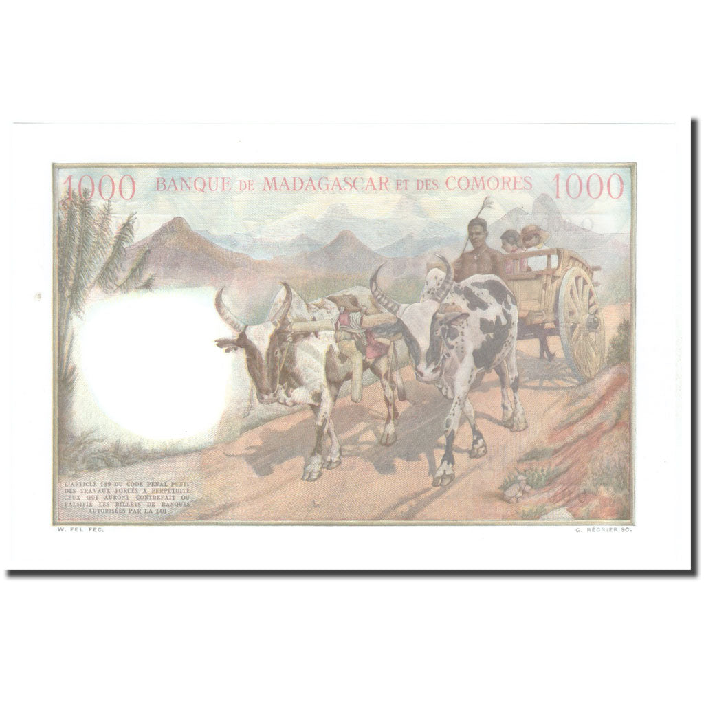 Banknote, Comoros, 1000 Francs, Specimen, KM:5b, UNC(65-70)