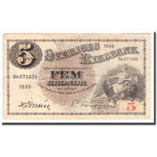 Banknote, Sweden, 5 Kronor, 1936, 1936, KM:33s, F(12-15)