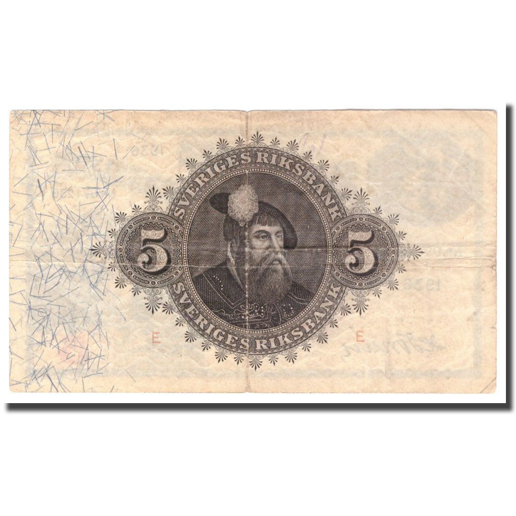 Banknote, Sweden, 5 Kronor, 1936, 1936, KM:33s, F(12-15)