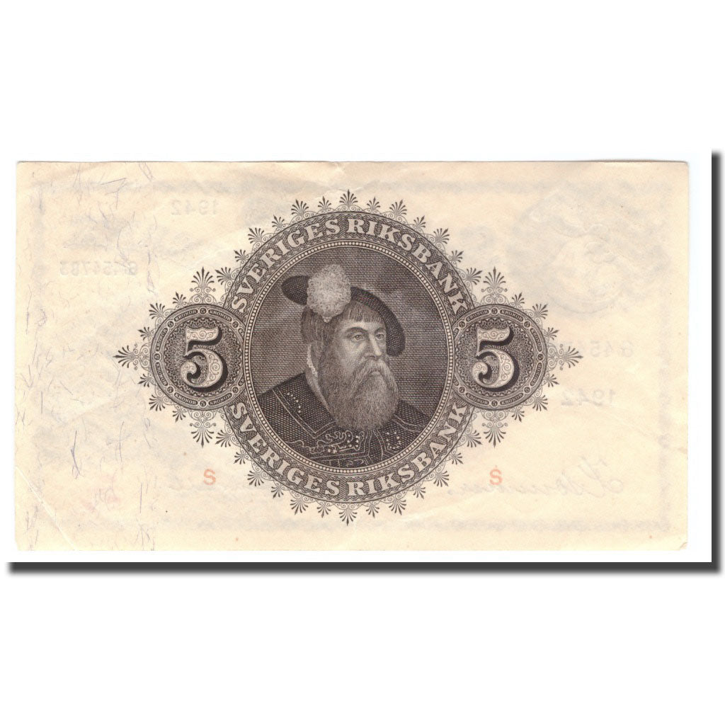 Banknote, Sweden, 5 Kronor, 1942, 1942, KM:33y, VF(30-35)
