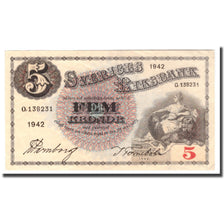 Banknote, Sweden, 5 Kronor, 1942, 1942, KM:33y, EF(40-45)