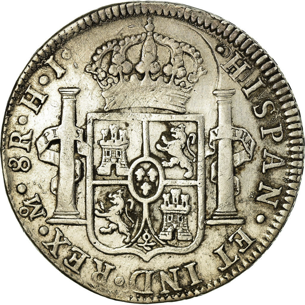 Moneda, México, Ferdinand VII, 8 Reales, 1810, Mexico City, MBC, Plata, KM:110