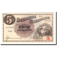 Banknote, Sweden, 5 Kronor, 1943, 1943, KM:33z, VF(20-25)