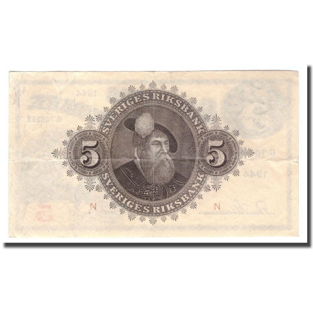 Banknote, Sweden, 5 Kronor, 1944, 1944, KM:33aa, VG(8-10)