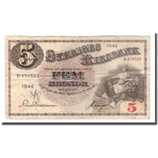 Banknote, Sweden, 5 Kronor, 1944, 1944, KM:33aa, VG(8-10)