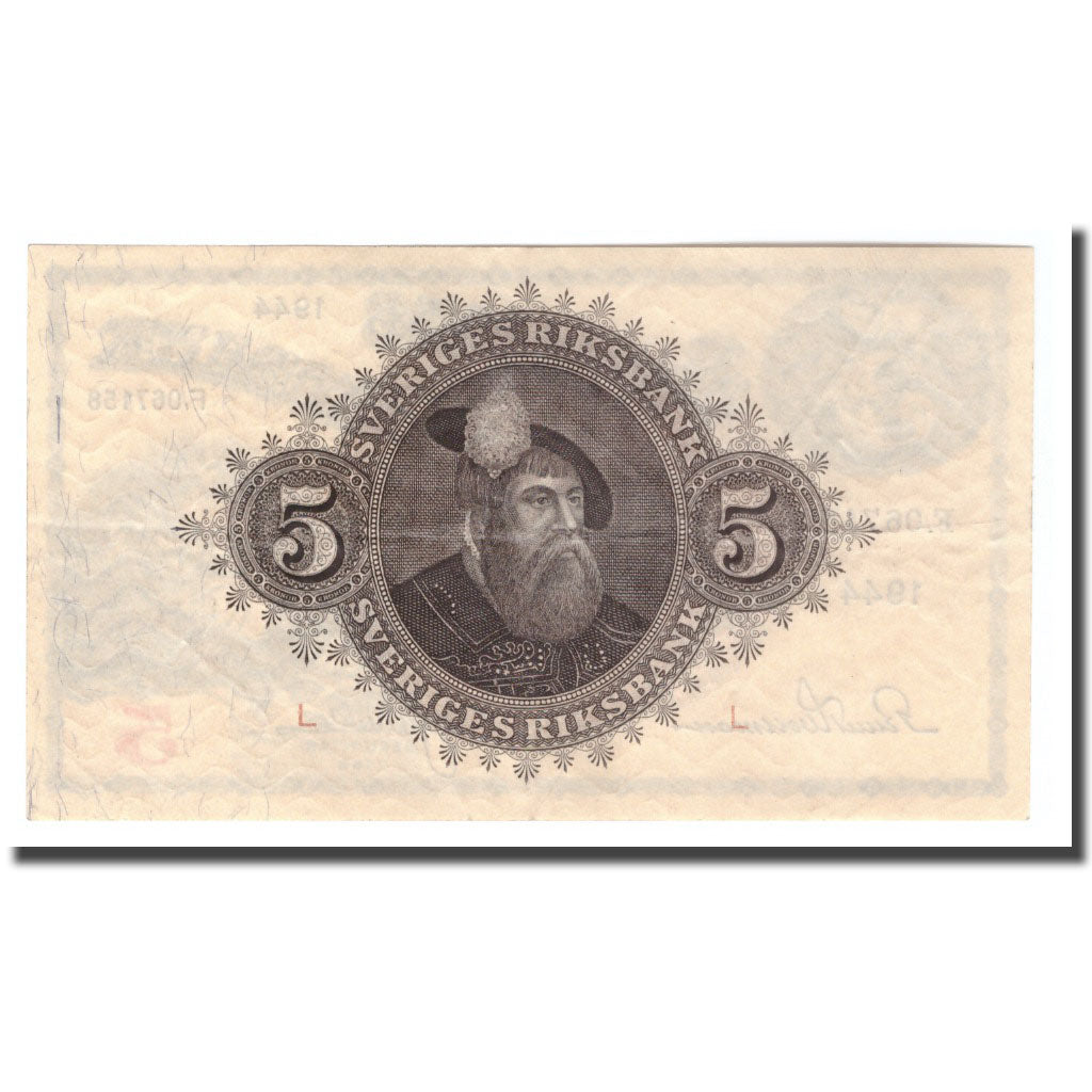 Banknote, Sweden, 5 Kronor, 1944, 1944, KM:33aa, EF(40-45)