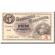 Banknote, Sweden, 5 Kronor, 1945, 1945, KM:33ab, VF(30-35)
