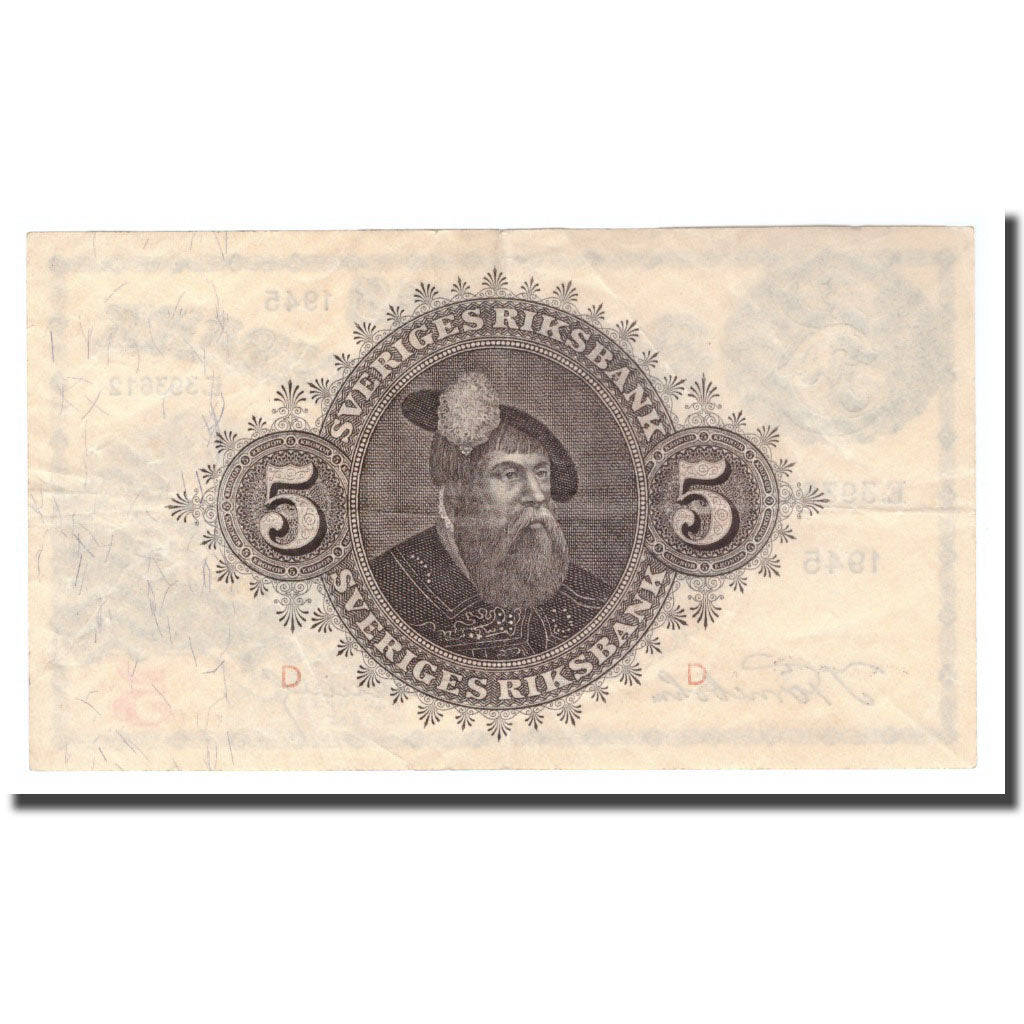 Banknote, Sweden, 5 Kronor, 1945, 1945, KM:33ab, VF(30-35)