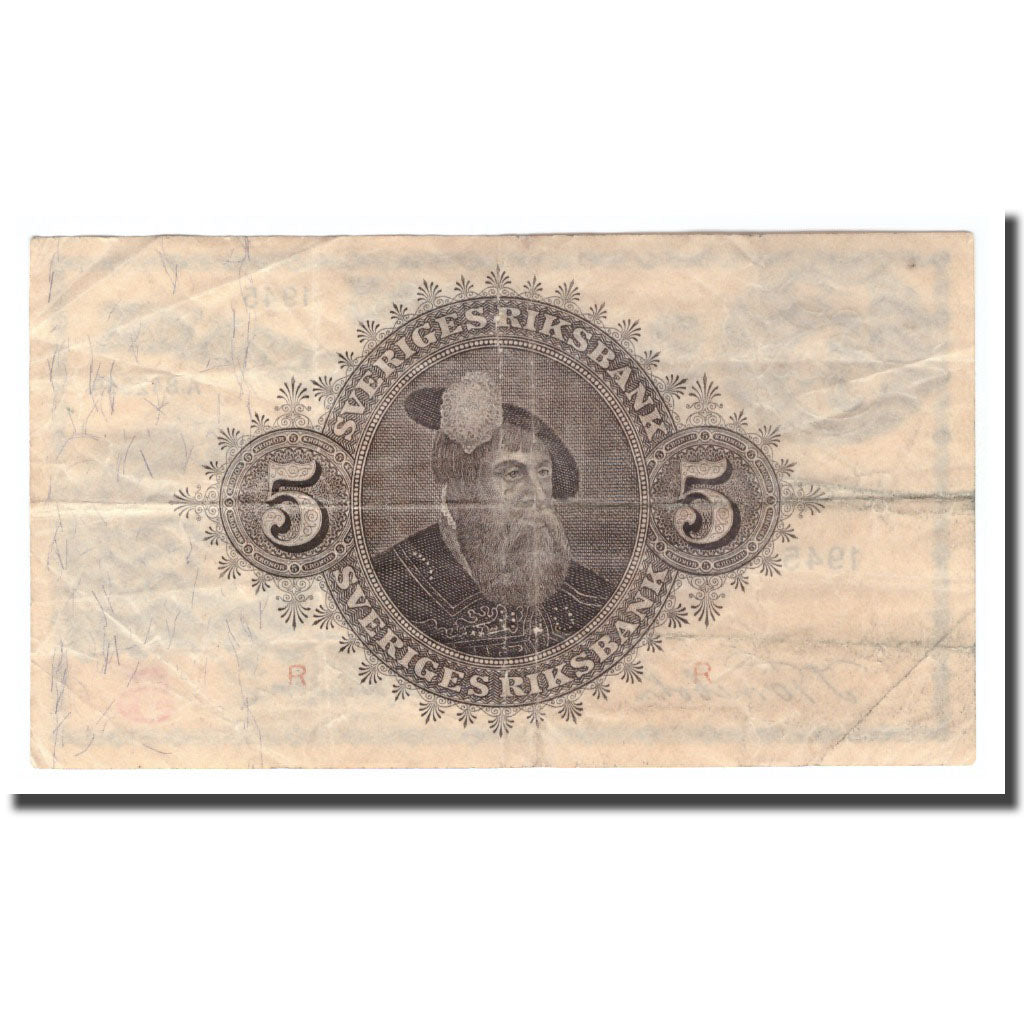Banknote, Sweden, 5 Kronor, 1945, 1945, KM:33ab, VF(20-25)