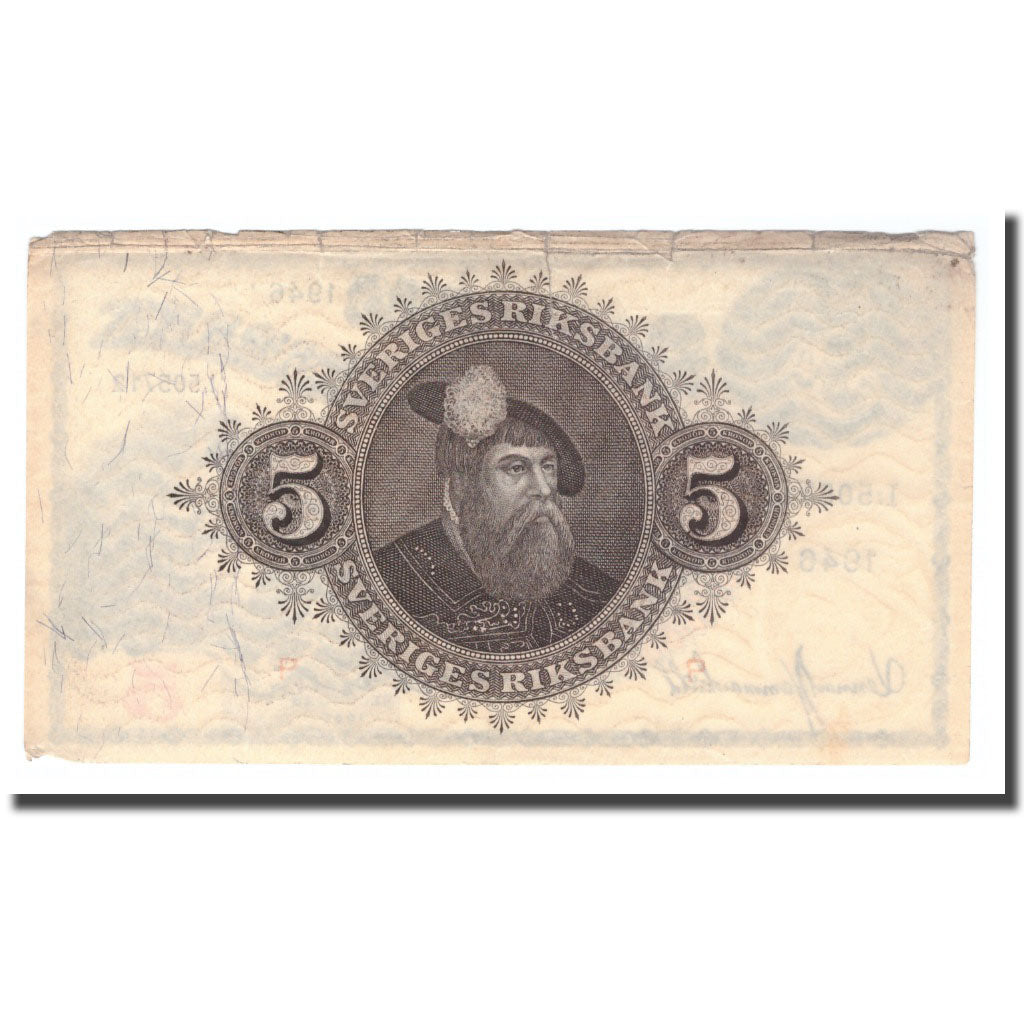 Banknote, Sweden, 5 Kronor, 1946, 1946, KM:33ac, F(12-15)