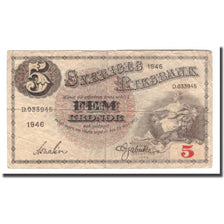 Banknote, Sweden, 5 Kronor, 1946, 1946, KM:33ac, VG(8-10)