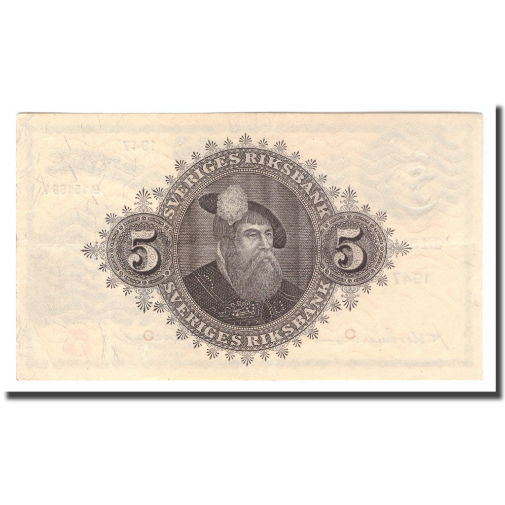 Banknote, Sweden, 5 Kronor, 1947, 1947, KM:33ad, EF(40-45)