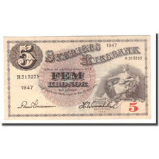 Banknote, Sweden, 5 Kronor, 1947, 1947, KM:33ad, VF(30-35)