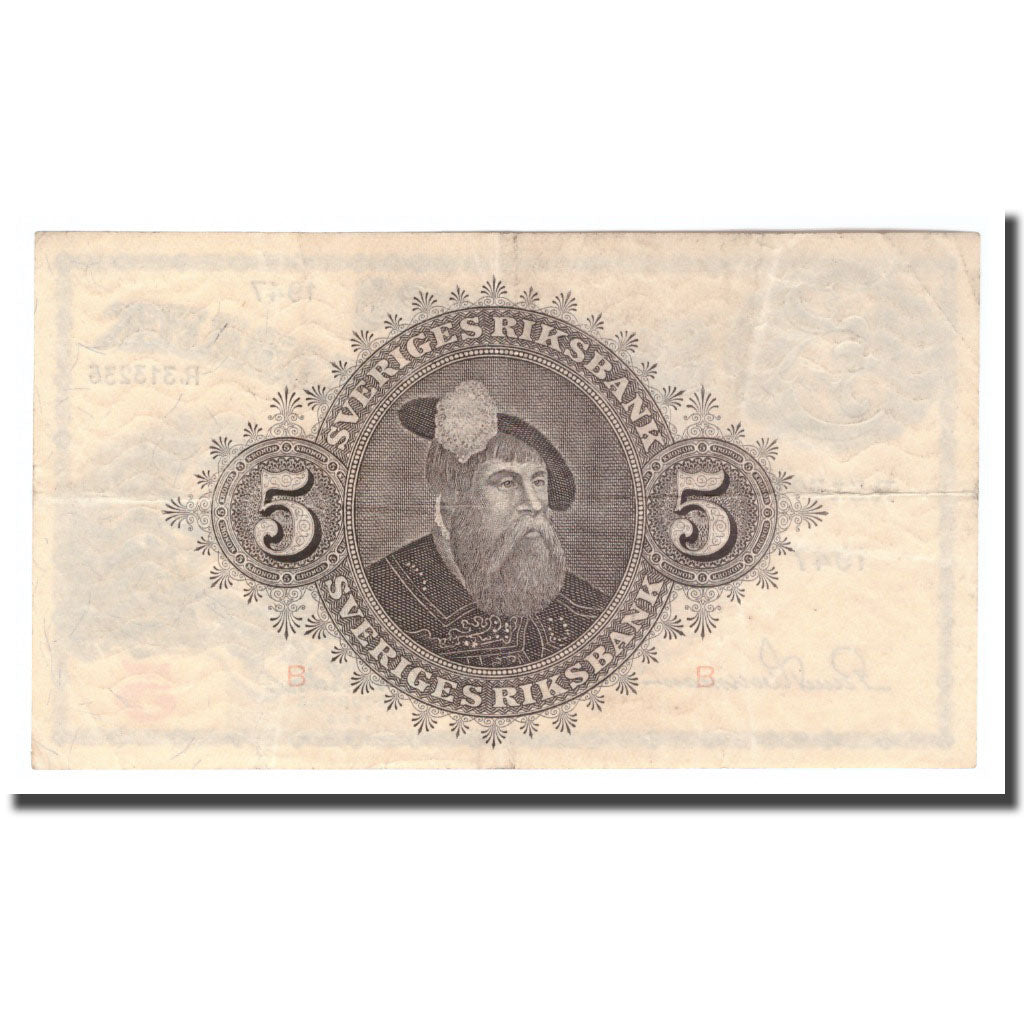 Banknote, Sweden, 5 Kronor, 1947, 1947, KM:33ad, VF(30-35)